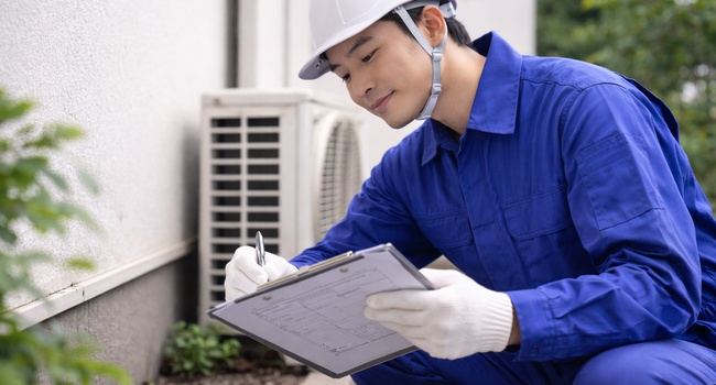 鹿児島の害虫駆除｜作業後に現場を確認し報告書を作成する南日本消毒のスタッフ