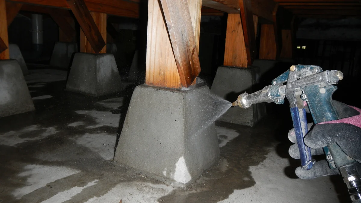 鹿児島市｜羽アリが室内に出てきたため床下点検を実施し、シロアリ防除を行いました