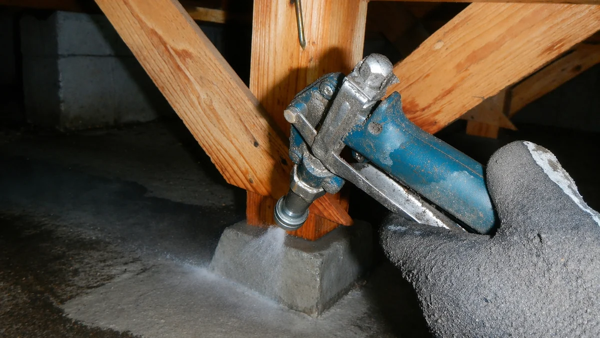 霧島市｜増築部まわりのシロアリ不安で点検を行い、予防施工を実施しました